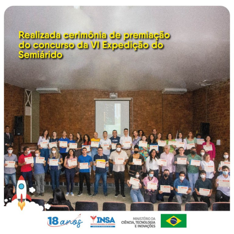 Realizada cerimônia de premiação do concurso da VI Expedição do Semiárido